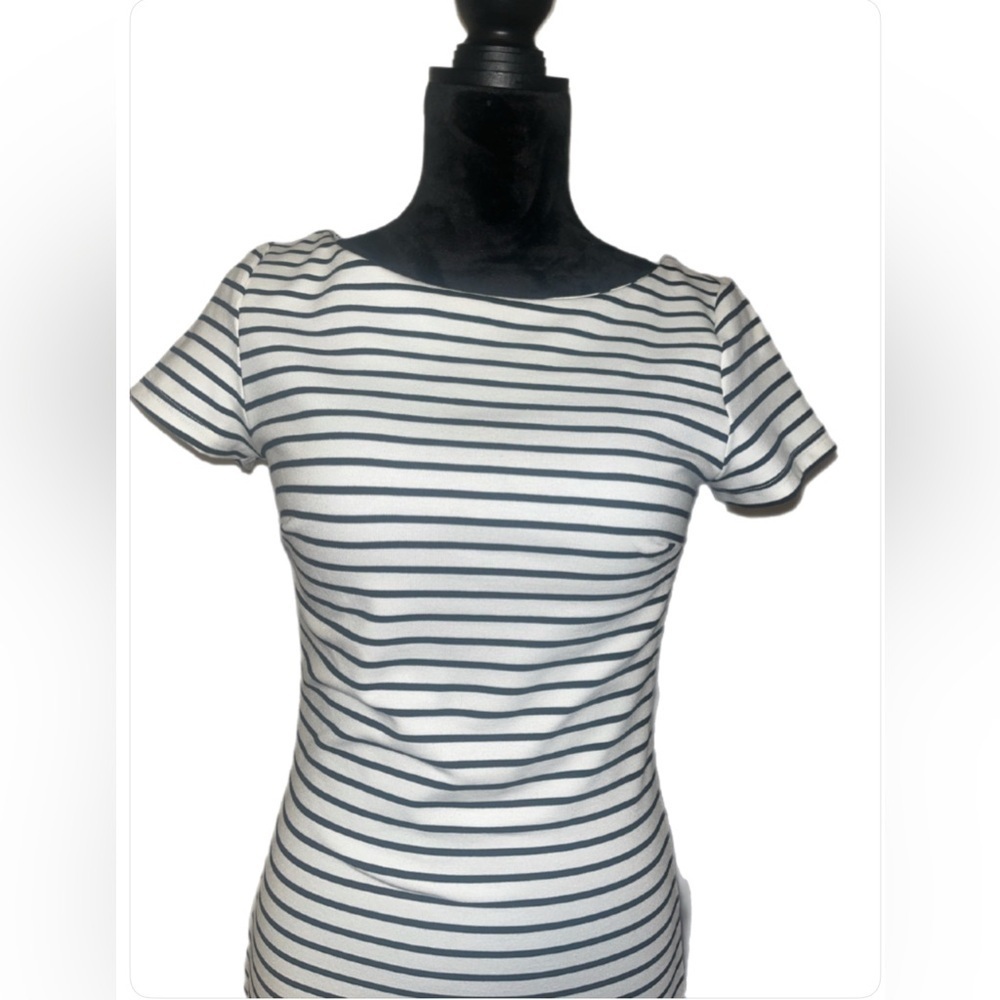 Sugarlips Black and White Striped Mini Dress- extra small - Picture 2 of 5